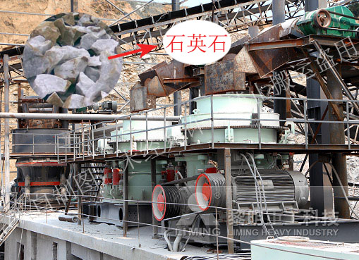 石英石圓錐破碎機施工現場